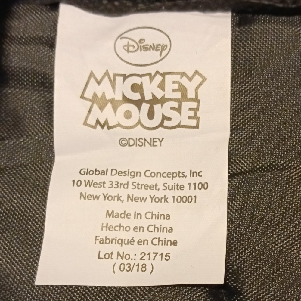 Disney Mickey Mouse Kids Backpack Black White Comic Grid Print 16 Inch Bag - Picture 2 of 15